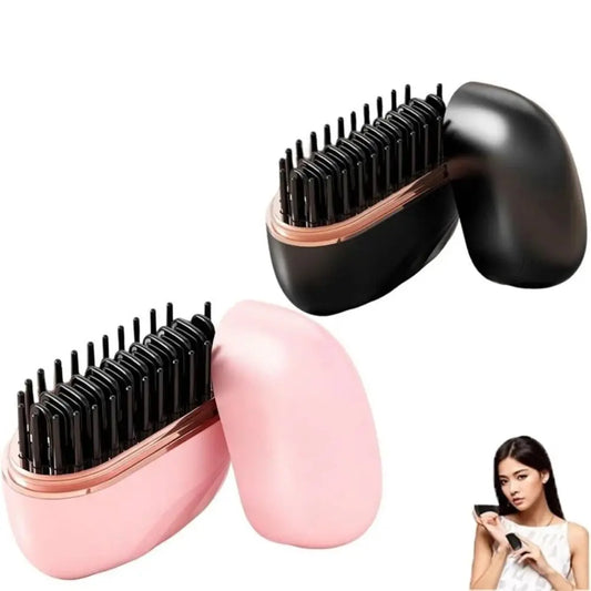 Rivoa™ Mini Portable Heating Hair Straightener Brush